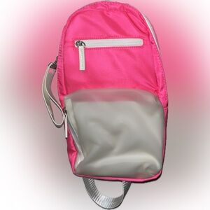 Pink and White Women's Crossbody Bag